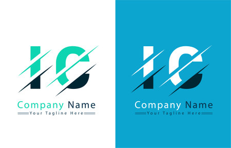 IC Letter Logo Design Template. Vector Logo Illustrationのイラスト素材