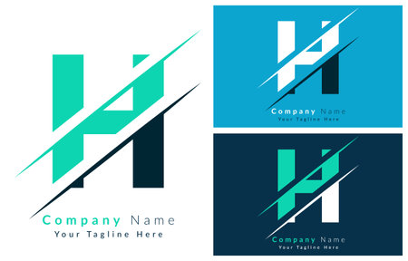 H Letter Logo Vector Design Concept Elementsのイラスト素材