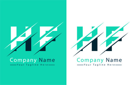 HF Letter Logo Vector Design Concept Elementsのイラスト素材