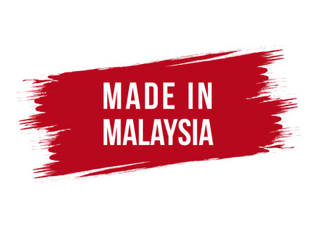 Brush style made in Malaysia banner vector design illustrationのイラスト素材