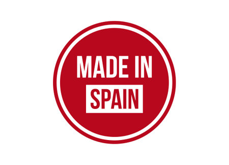 Made in Spain red banner design vector illustrationのイラスト素材