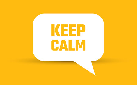 keep calm speech bubble vector illustration. Communication speech bubble with keep calm textのイラスト素材