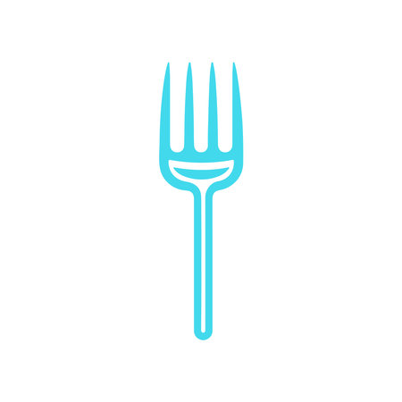 Fork icon on white background. Vector illustration in trendy flat styleのイラスト素材