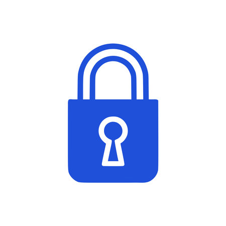 Lock icon on white background. Vector illustration in trendy flat style