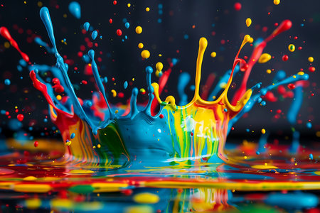 A colorful paint splash backgroundの素材