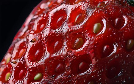 A close up of a strawberryの素材