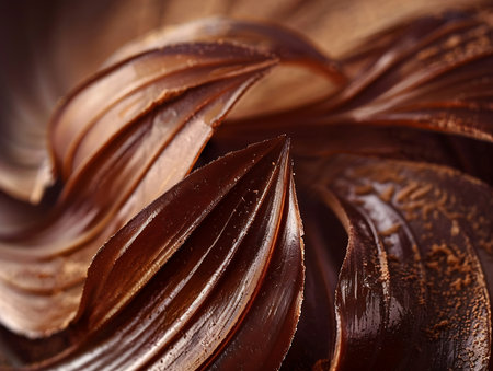 Chocolate candies with chocolate glaze and sprinklesの素材