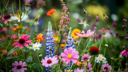 Colorful summer flowers in the gardenの素材