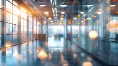 Blurred image of office bokeh for backgroundの素材