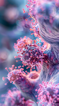 human papillomavirus cells in blood.の素材