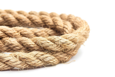 Rope isolated on white backgroundの素材