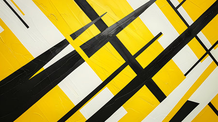Abstract geometric background with yellow and black stripesの素材