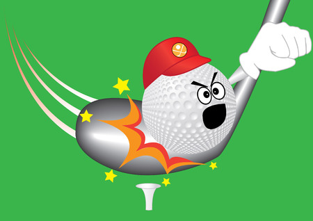 Blow on a ball (golf)のイラスト素材