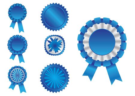 Ribbon blueのイラスト素材