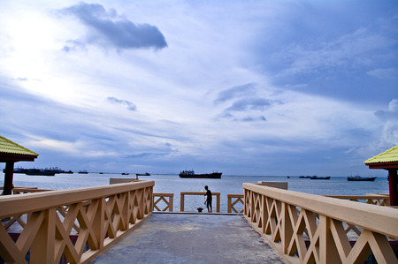 bridge at Harbourの写真素材