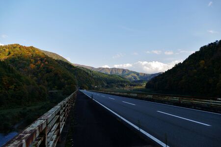 ãLake Shusen (Yoroibata Dam Lake) Senboku City, Akita Prefectureの写真素材