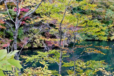 Four Seasons of Lake Twelve, Fukaura Town, Aomori Prefectureの写真素材