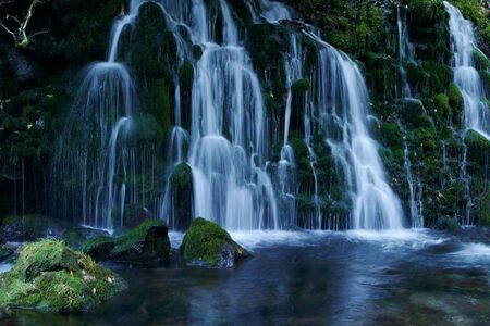 Akita Prefecture original waterfall subsoil waterの写真素材