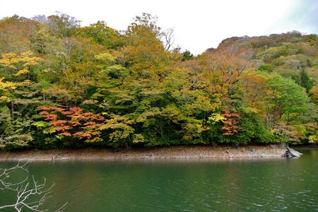 Four Seasons of Lake Twelve, Fukaura Town, Aomori Prefectureの写真素材