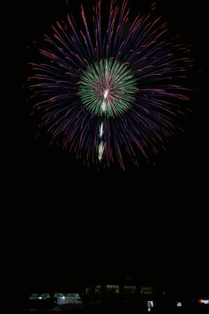 "Fireworks of The Omagari", Daisen City, Akita Prefectureの写真素材