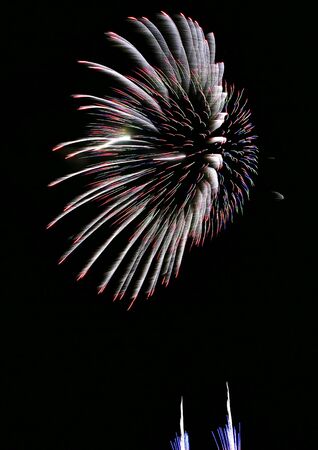 "Fireworks of The Omagari", Daisen City, Akita Prefectureの写真素材