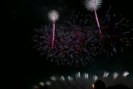 "Fireworks of The Omagari", Daisen City, Akita Prefectureの写真素材
