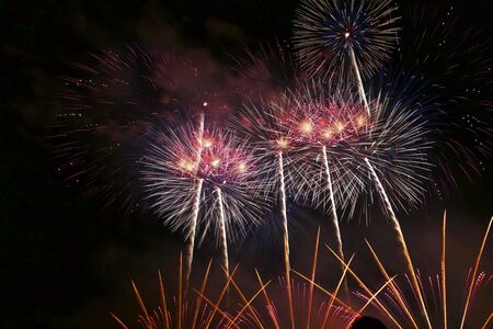 "Fireworks of The Omagari", Daisen City, Akita Prefectureの写真素材