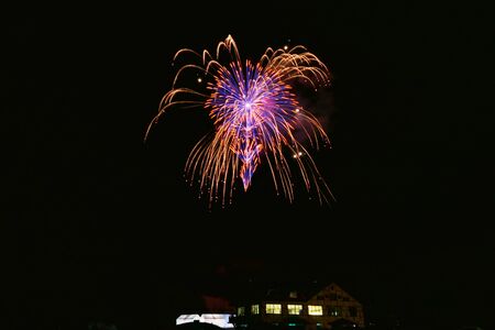 "Fireworks of The Omagari", Daisen City, Akita Prefecture Japanの写真素材