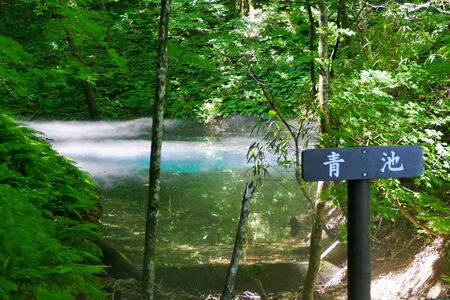 "Aoike of Juni Lake", Fukaura Town, Aomori Prefecture Japanの写真素材