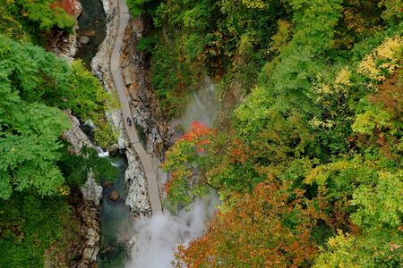 ã€€Autumn Leaves of Oyasu Gorge, Yuzawa City, Akita Prefecture Japan