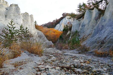 "Autumn Leaves of Juni Lake", Fukaura Town, Aomori Prefecture Japanの写真素材