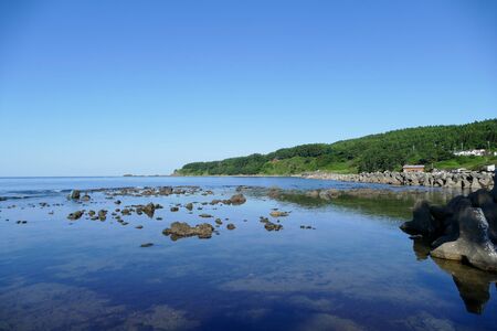 Iwasaki Fishing Port, Fukaura Town, Aomori Prefectureの写真素材