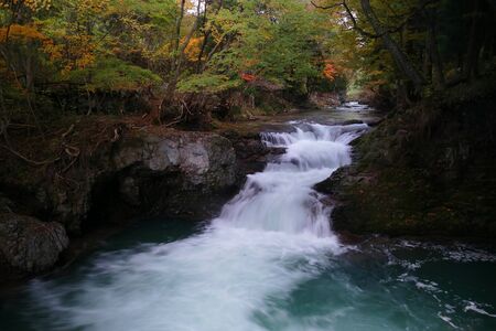 "Funoshi Falls" Akita Prefecture Japanの写真素材