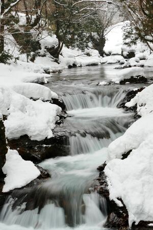 "Funoshi Falls" Akita Prefecture Japanの写真素材