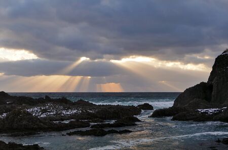 Sunset in the Sea of Japan, Fukaura Town, Aomori Prefecture