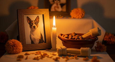Beautiful asian woman with sugar skull makeup looking at camera isolated on blackの素材