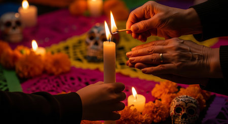 Generations Lighting Candle for Dia De Muertosの素材