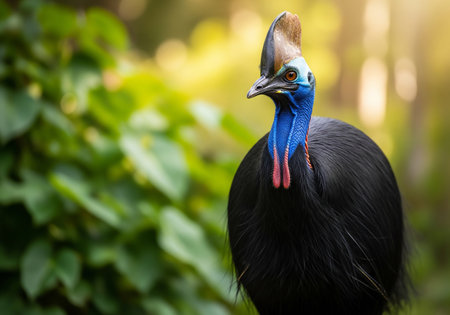 Cassowary bird (Casuarius casuarius) in the natureの素材