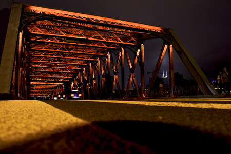 shanghai night sceneryのeditorial素材