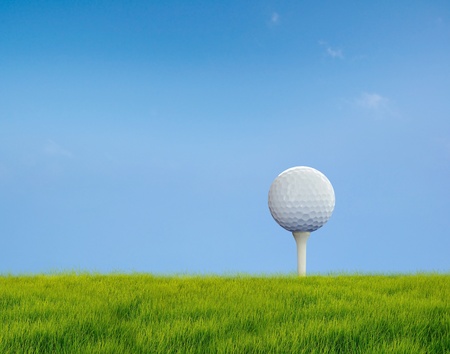 Golf put on teeの写真素材