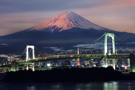 Mt Fuji surreal viewの写真素材