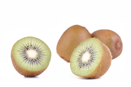 kiwi isolated on white backgroundの写真素材