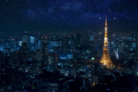 Tokyo tower at nice sky