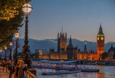 Big Ben clock tower at London England UKの写真素材