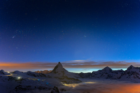 Matterhorn peak, Zermatt, Switzerland.の写真素材