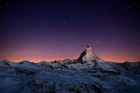 Matterhorn peak, Zermatt, Switzerland.の写真素材