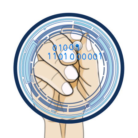 Hand Draw digital circleのイラスト素材