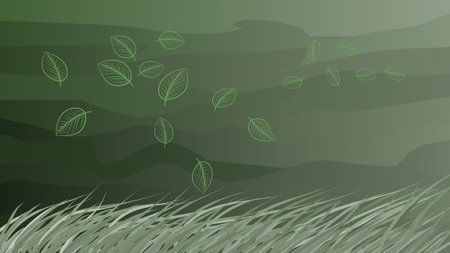 Leaf pattern backgroundのイラスト素材
