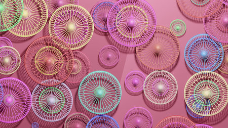 The pattern of circles abstract backgorundの写真素材