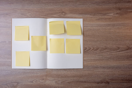 Post-it notes for writing messages and sticking them on your notebook